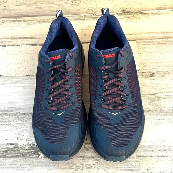 Hoka Challenger ATR 5 Men’s All Terrain Running Shoes Size 12.5 In Blue/Red - Picture 5 of 11